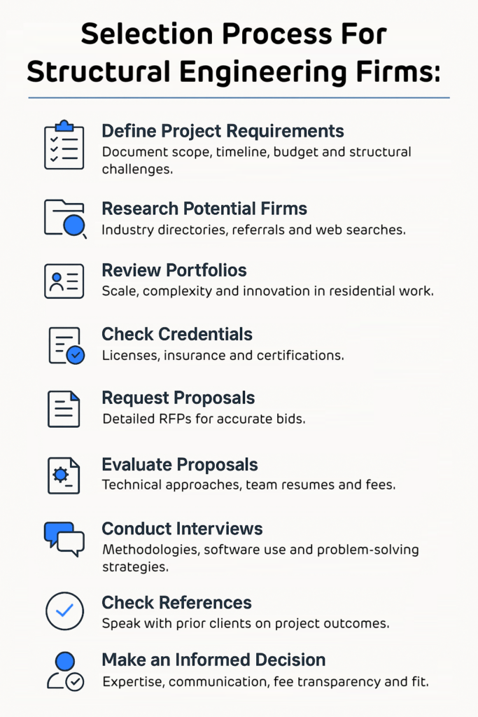 Selecting Structural engineering firms for residential construction projects