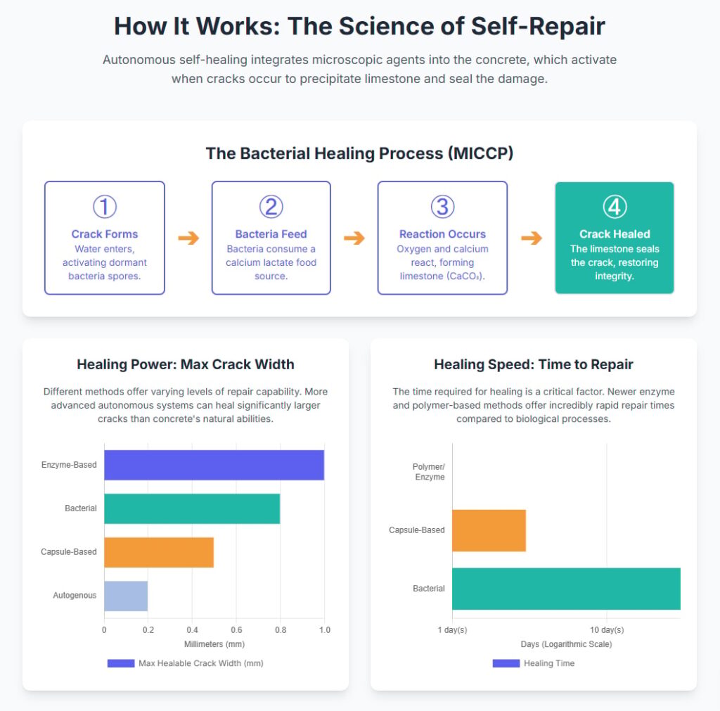 Self Healing Concrete Process